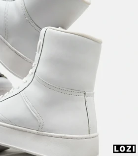 بوت مردانه چرمی سفید ZARA
