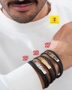 دستبند چرم مردانه