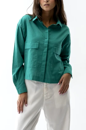 شومیز کراپ آستین بلند زنانه