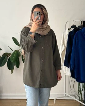 مانتو کتان پنبه با قد بلند