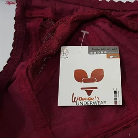 سوتین بدون فنر مدل ارکیده کش پهن رنگ زرشکی ماییلدا کد 5413