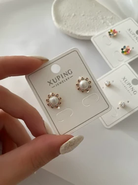 گوشواره میخی مرواریدی ژوپینگ