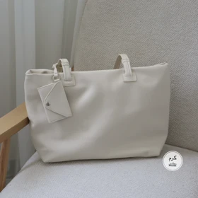 کیف زنانه بزرگ مدل مهرگان (کرم روشن)