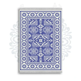 *جدید* فرشینه از جنس پارچه شانل مخمل ترک طرح فانتزی برند دفه کد 1159