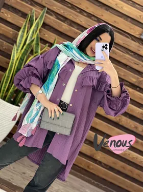 مانتو اطلسی جلو چین