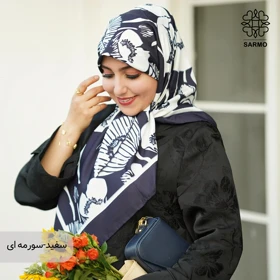 روسری ابریشم توییل گلباران