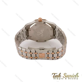 ساعت ای پی مردانه دورنگ رزگلد صفحه طوسی AP-5381-G