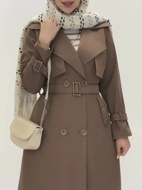 3589-بارانی آستردار پاییزان ( ایراددار )