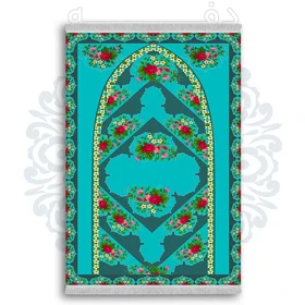 فرشینه از جنس پارچه هازان مخمل ترک طرح سجاده برند دفه کد DSJ 85