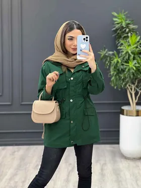 بارانی چهار جیب کمر گت دار