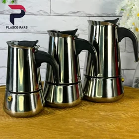 اسپرسوساز 6 کاپ استیل مخروطی