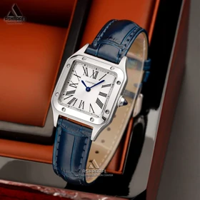 ساعت زنانه کارتیه بند چرمی Cartier Santos-Dumont SDB28