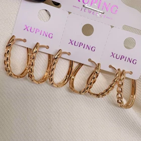 گوشواره ژوپینگ مدل «حلقه زنجیری» (بیضی) | بافت کارتیر در قابی متفاوت