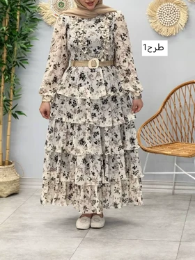 3330 - پیراهن طبقه‌ای رز