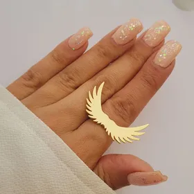 انگشتر استیل طرح بال فرشته