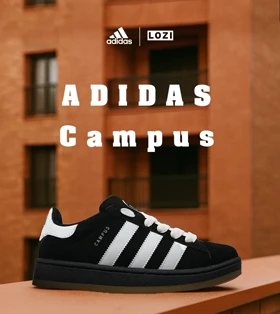 کفش کتانی مردانه و زنانه مشکی سفید ADIDAS Campus مدل 7644