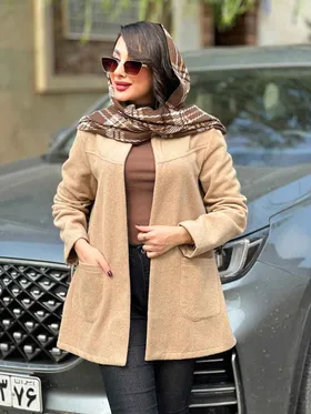 پالتو کتی جلو برش‌دار