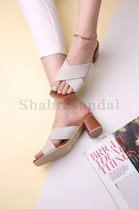 کفش صندل زنانه پاشنه‌دار کد 605
