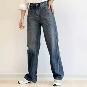 شلوار جین نیم بگ 1004034