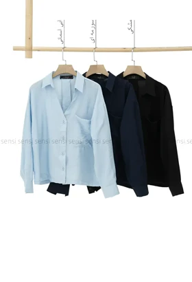 شومیز یقه هفت پری کد1005793