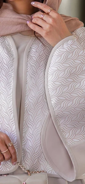 کت سارافون آستین کلوش ژاکارد مزونی