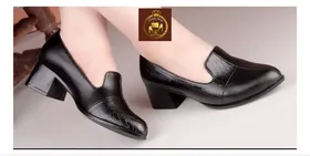 کفش اداری طبی پاشنه‌دار زنانه مادام شطرنجی