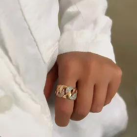 انگشتر طرح بافت ژوپینگ کد 457