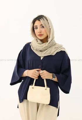 شومیز بغل چاک پری مودال کد1005347