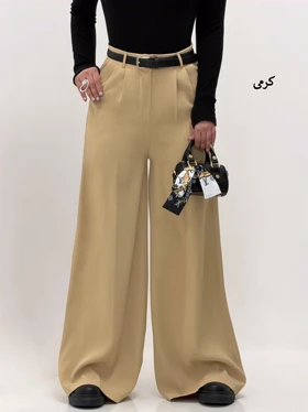 4002-شلوار کرپ سان فول بگ یاس