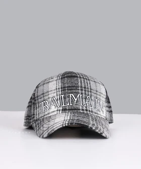 کلاه کپ Balmain طرح چهارخانه 5249
