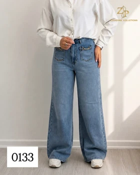 شلوار جین بگ زنانه کد 0133