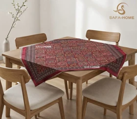 سفره رومیزی مخمل ترک سایز 100*100 سانتی متر