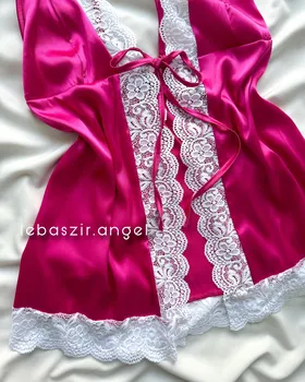 پیراهن ساتن جلو گره‌ای