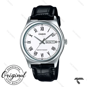 کاسیو کلاسیک MTP-V006L-7BU بند چرم مشکی صفحه سفید Casio-10415-G