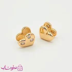 گوشواره دخترانه ژوپینگ قلبی دو طرفه