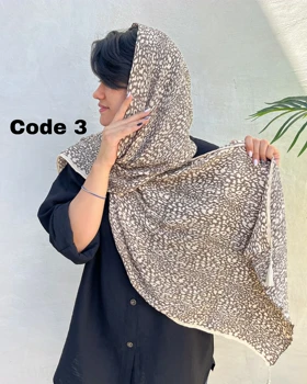 شال پلیسه طرحدار وارداتی 4094