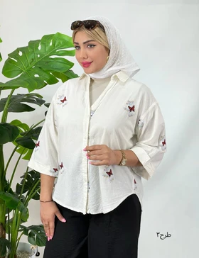 شومیز گلدوزی بهارک کد : sh1023