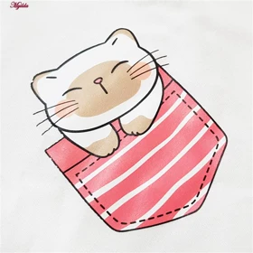 شلوارک راحتی زنانه مدل گربه رنگ سفید ماییلدا کد 5325