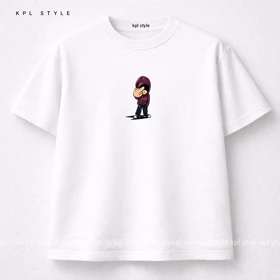 تیشرت باکسی 100٪ پنبه با چاپ مینیمال | فیت آزاد | کد 1441