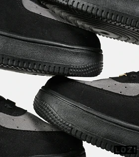 کفش مردانه و زنانه مشکی طوسی قرمز NIKE AIR FORCE مدل 7443