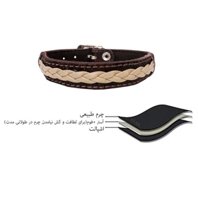 دستبند چرم وارک مدل حامی کد rb260