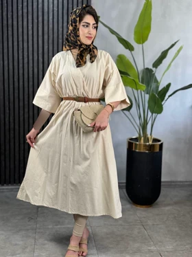 پیراهن لینن سدنا کد 1851