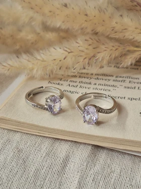 انگشتر جواهری فری سایز موج دار