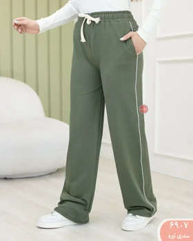 شلوار نیم بگ مغزی دوزی 6907