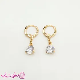 گوشواره آویز دخترانه ژوپینگ تک نگین