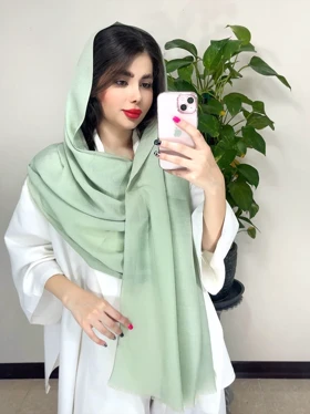 شال ساده نخ ابریشم بهاره 4186
