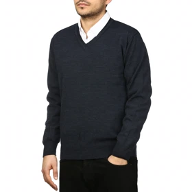 پلیور بافت یقه هفت مردانه ماراتن مدل 1769859