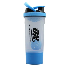 شیکر دوتیکه بدنسازی اوپتیموم نوتریشن مدل شفاف Genach ظرفیت 0.65 لیتر