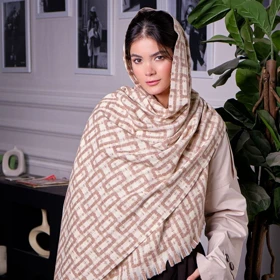 شال پاییزه موهر طرح مستطیلی 20528