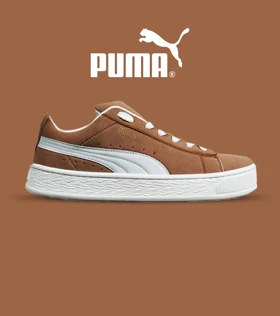 کفش کتانی ورزشی قهوه ای مردانه و زنانه PUMA suede XL مدل 6889